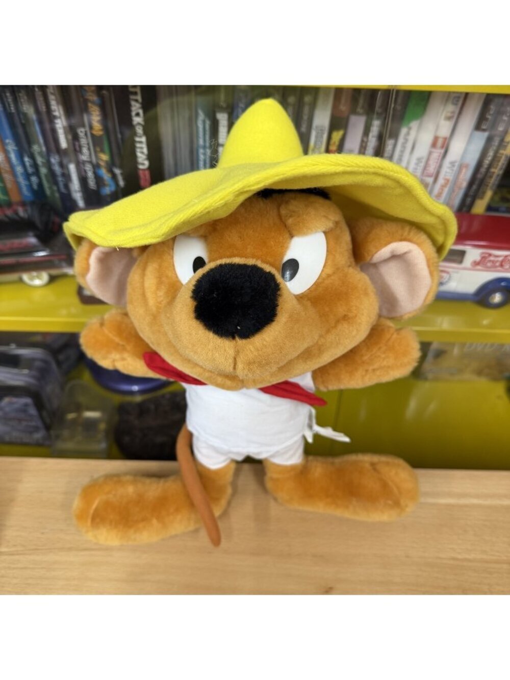 Plush SPEEDY GONZALES Mouse Stuffed Animal 90s WARNER BROS STUDIO Vintage  14"